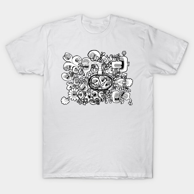 Submarine Doodle T-Shirt by Gioco1